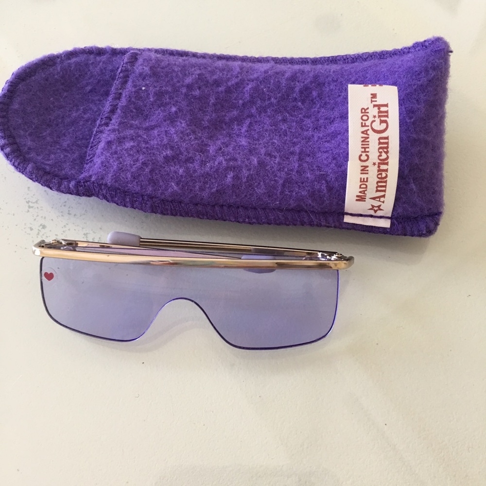 American Girl doll lavender sunglasses with case.